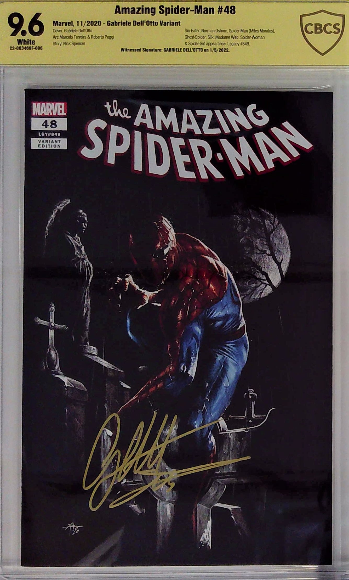 Amazing Spider-Man #48 Gabriele Dell'Otto Variant CBCS 9.6 Yellow Label