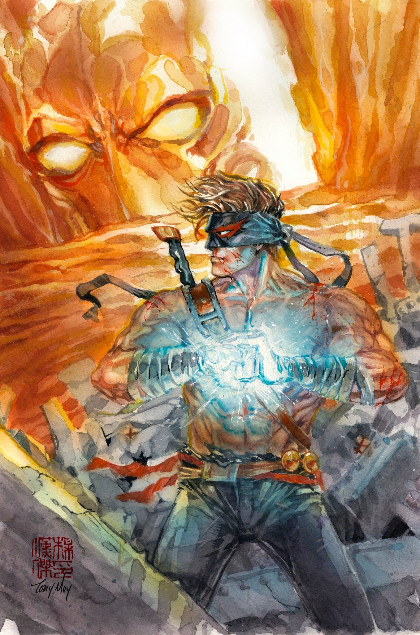 Tyler Kirkham's Final boss #2 Painted cover art by Tony Moy CMC Exclusive!