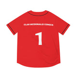 Clan McDonald Comics Men's Baseball Jersey - Red/White