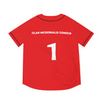 Clan McDonald Comics Men's Baseball Jersey - Red/White