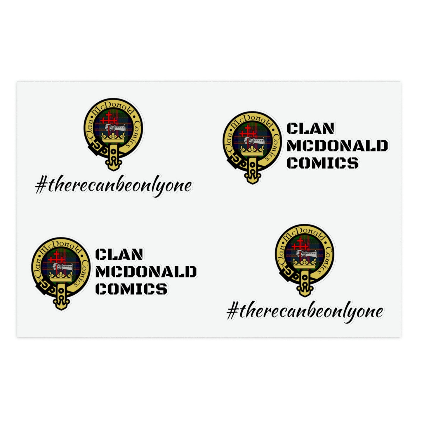 Clan McDonald Comics Sticker Sheets