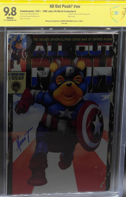 All Out Pooh? #nn CMC July 4th Metal Exclusive A CBCS 9.8 Yellow Label Marat Mychaels