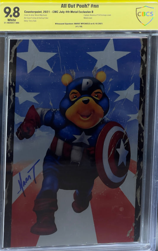 All Out Pooh? #nn CMC July 4th Metal Exclusive B (#1/10) CBCS 9.8 Yellow Label Marat Mychaels