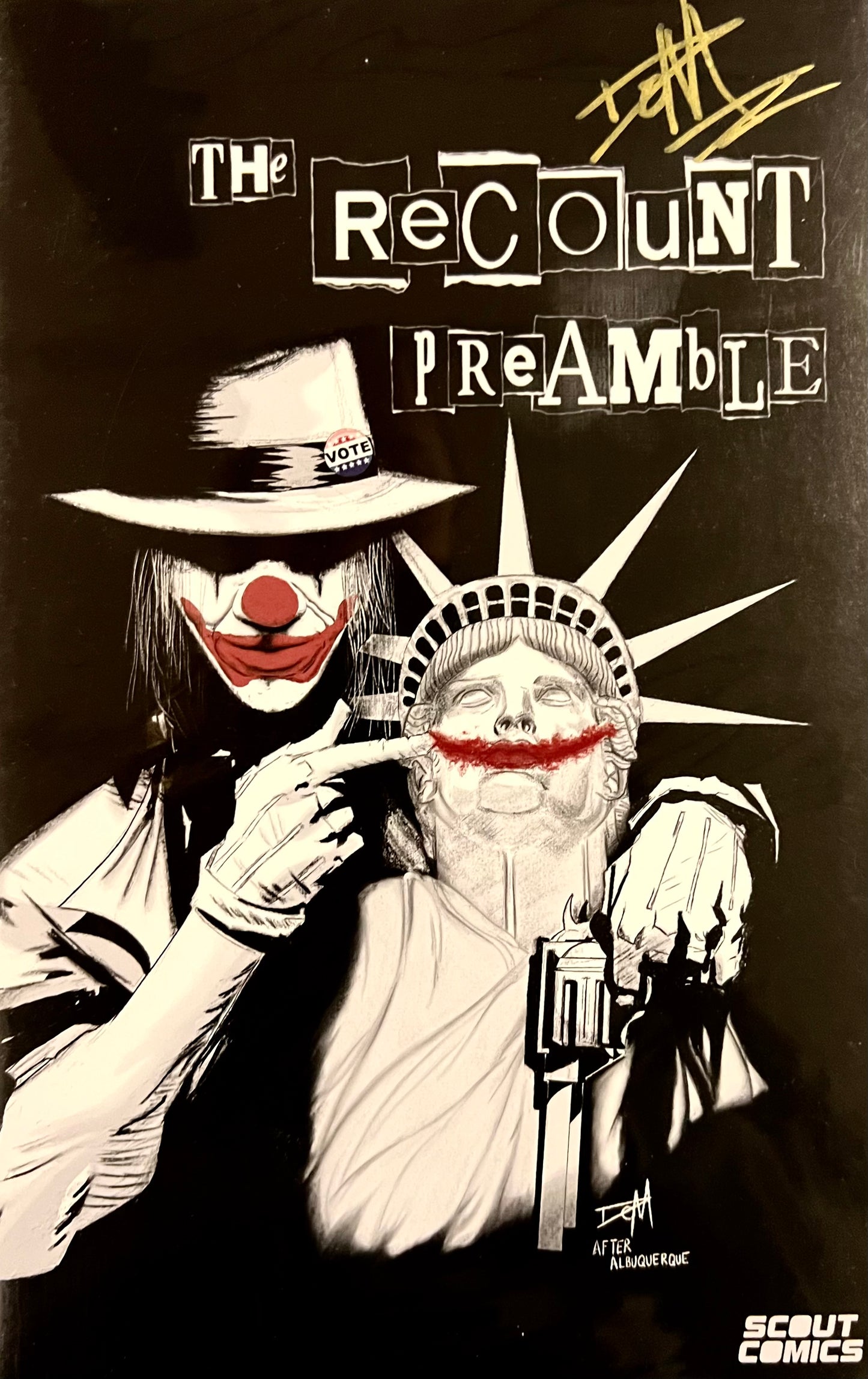 The Recount Preamble 9.9 Comics Exclusive ~ SIGNED by Dominic Pirozzi!