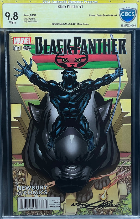 Black Panther #1 Newbury Comics Exclusive Variant CBCS 9.8 Yellow Label Neal Adams