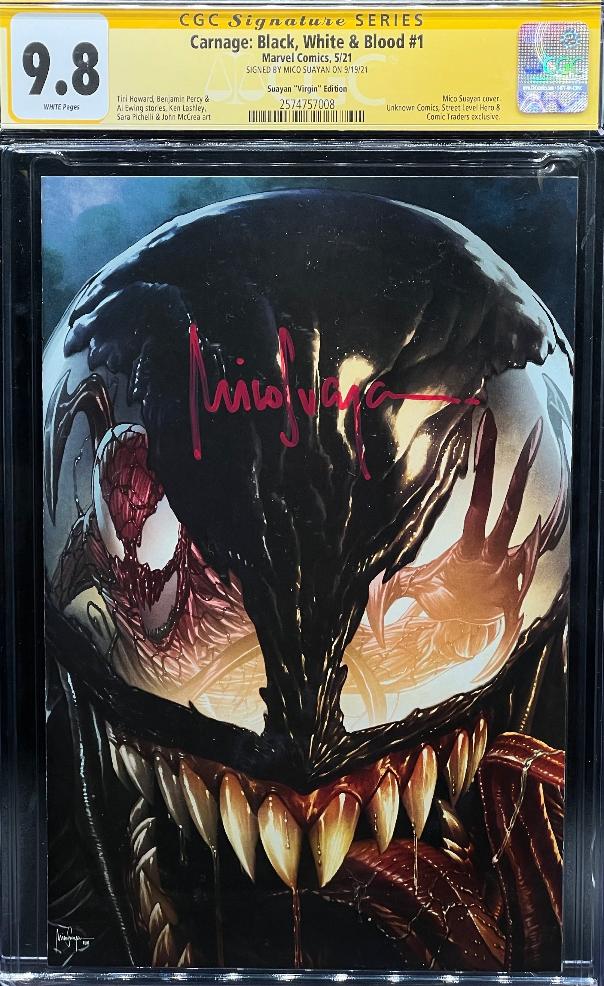 SIGNED CARNAGE on sale BLACK WHITE & BLOOD #1