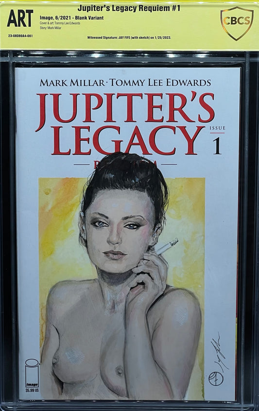 Jupiter's Legacy Requiem #1 CBCS Art Grade Yellow Label Jay Fife