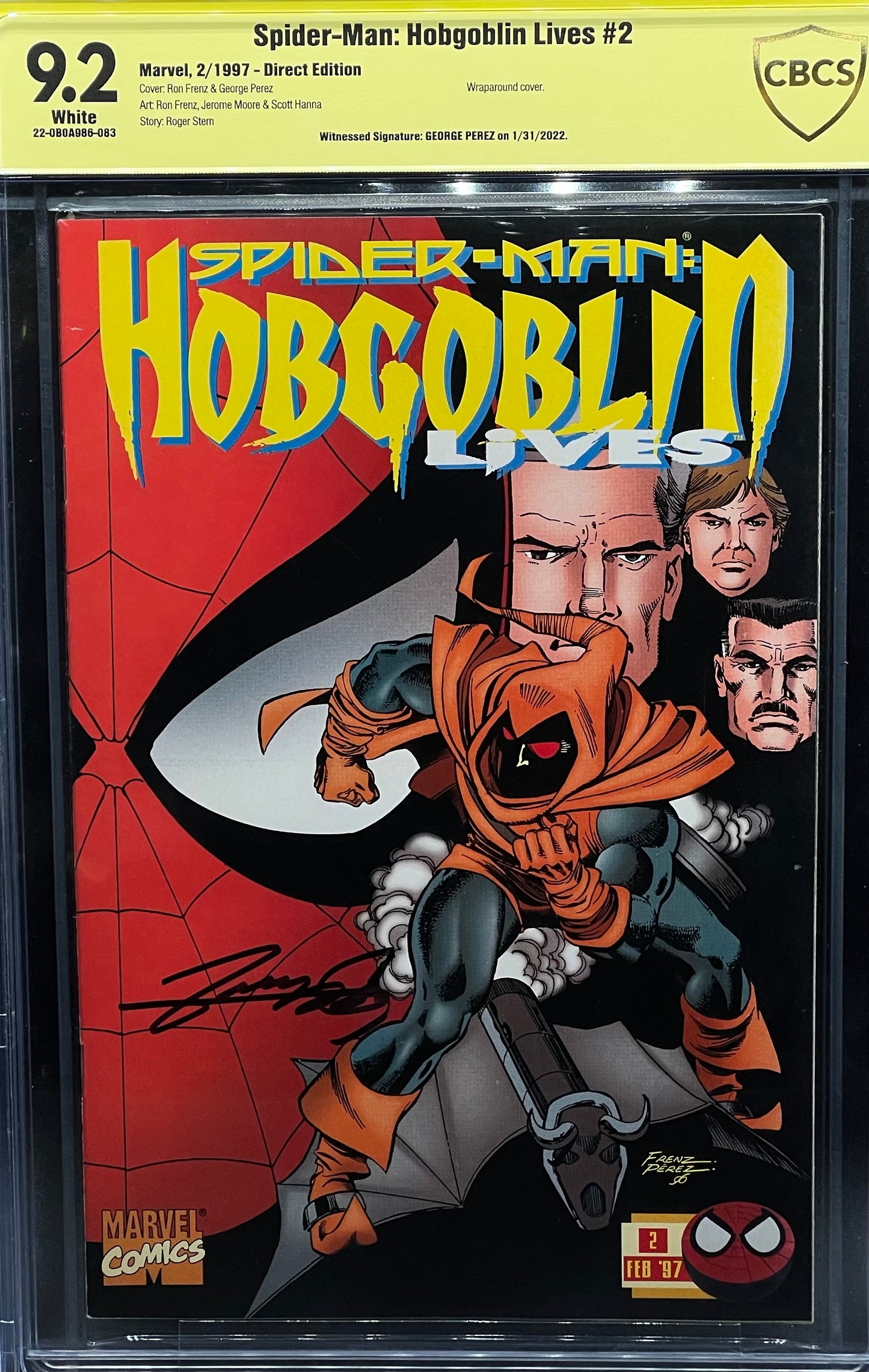 Spider-Man: Hobgoblin Lives #2 CBCS 9.2 Yellow Label George Perez
