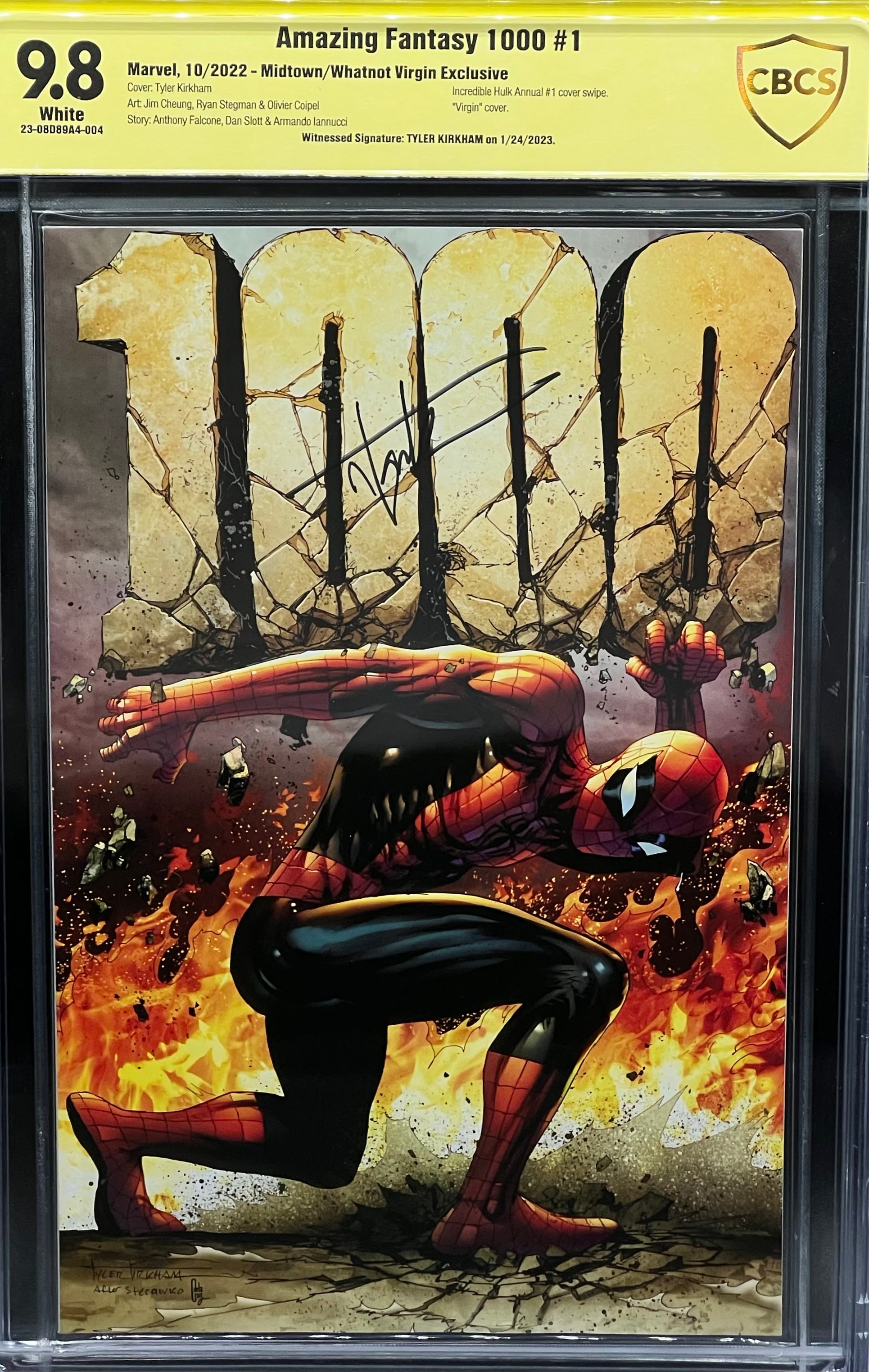 AMAZING SPIDER-MAN #1 (TYLER KIRKHAM EXCLUSIVE VARIANT) Comic Book ~ Marvel