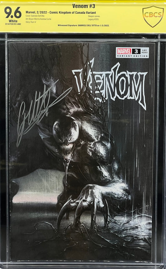 Venom #3 Comic Kingdom of Canada Variant CBCS 9.6 Yellow Label Dell'Otto