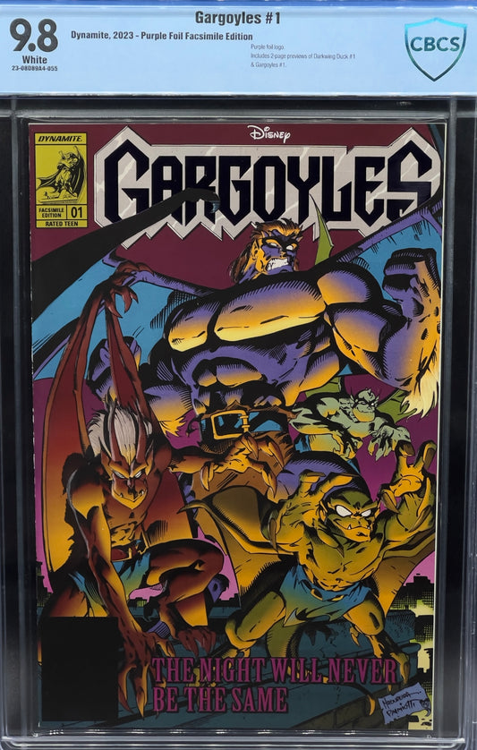 Gargoyles #1 Purple Foil Facsimile Edition CBCS 9.8 Blue Label