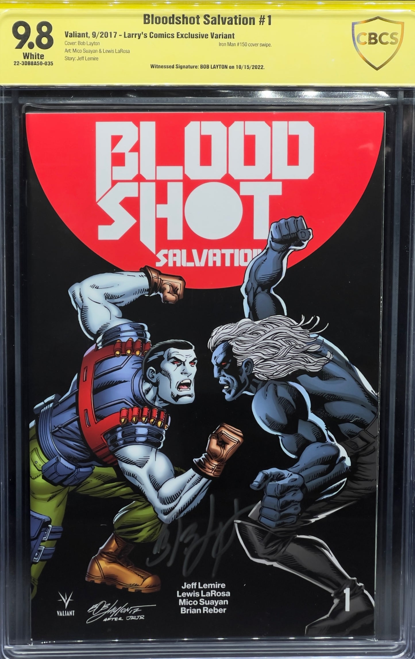 Bloodshot Salvation #1 Larry's Comics Exclusive Variant CBCS 9.8 Yellow Label Bob Layton