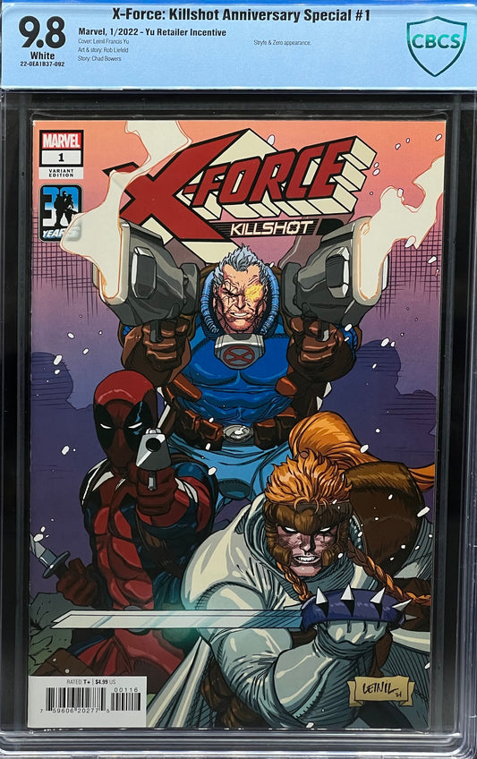 X-Force: Killshot Anniversary Special #1 Yu Retailer Incentive CBCS 9.8 Blue Label