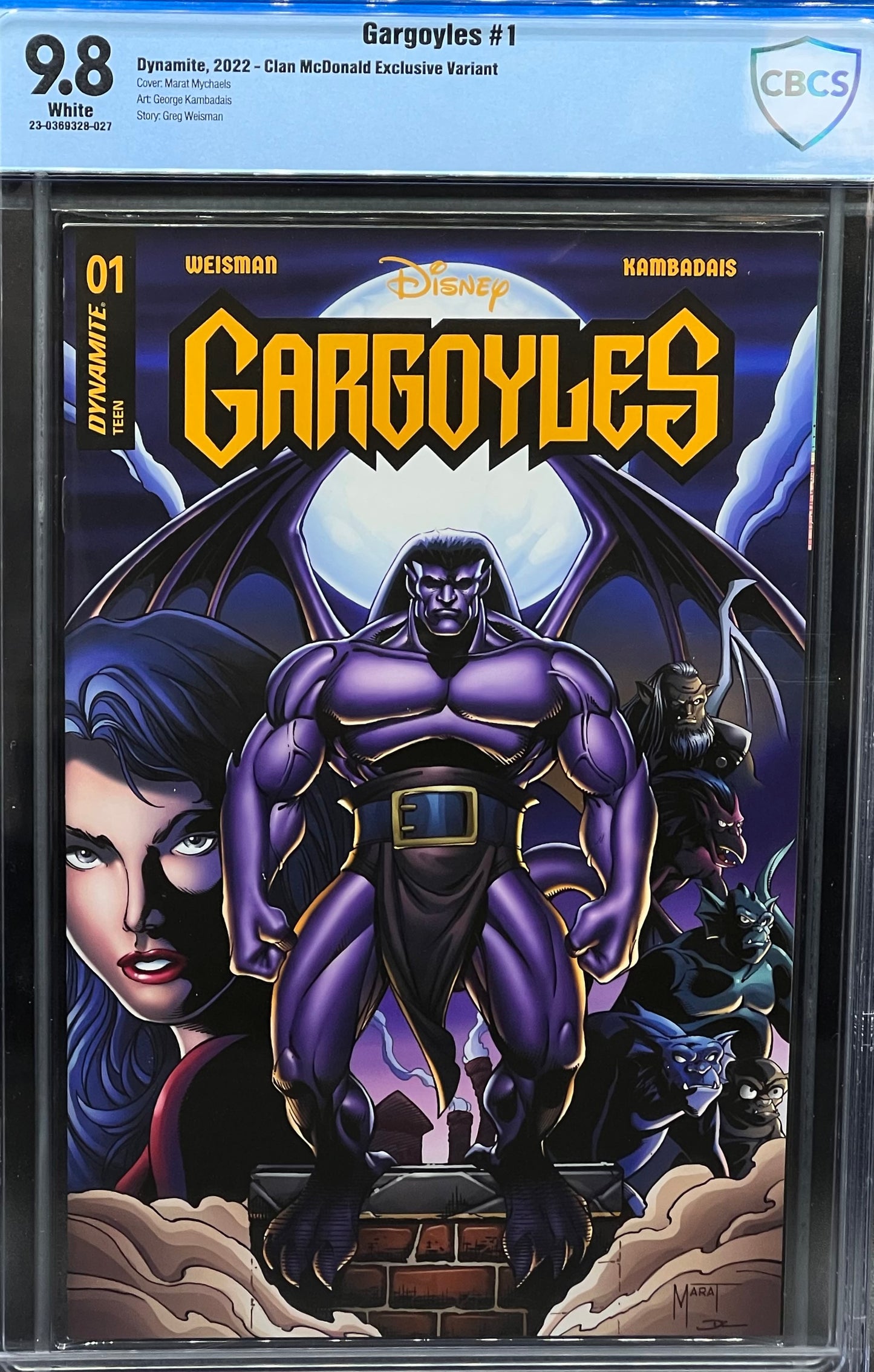 Gargoyles #1 Clan McDonald Exclusive Variant CBCS 9.8 Blue Label