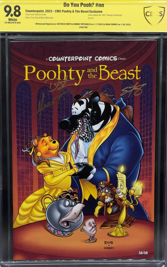 Do You Pooh? #nn CMC Poohty & The Beast Exclusive CBCS 9.8 Yellow Label ~ Triple Signed!