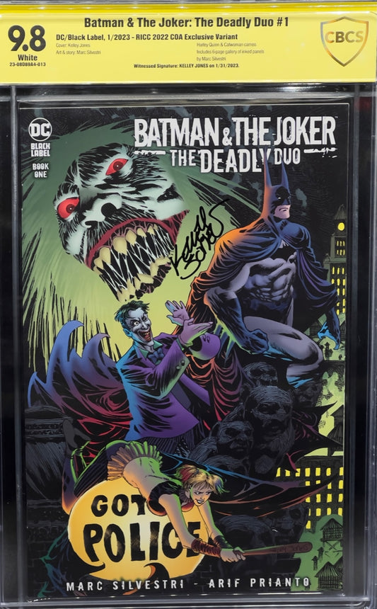 Batman & The Joker: The Deadly Duo #1 RICC 2022 COA Exclusive CBCS 9.8 Yellow Label Kelley Jones