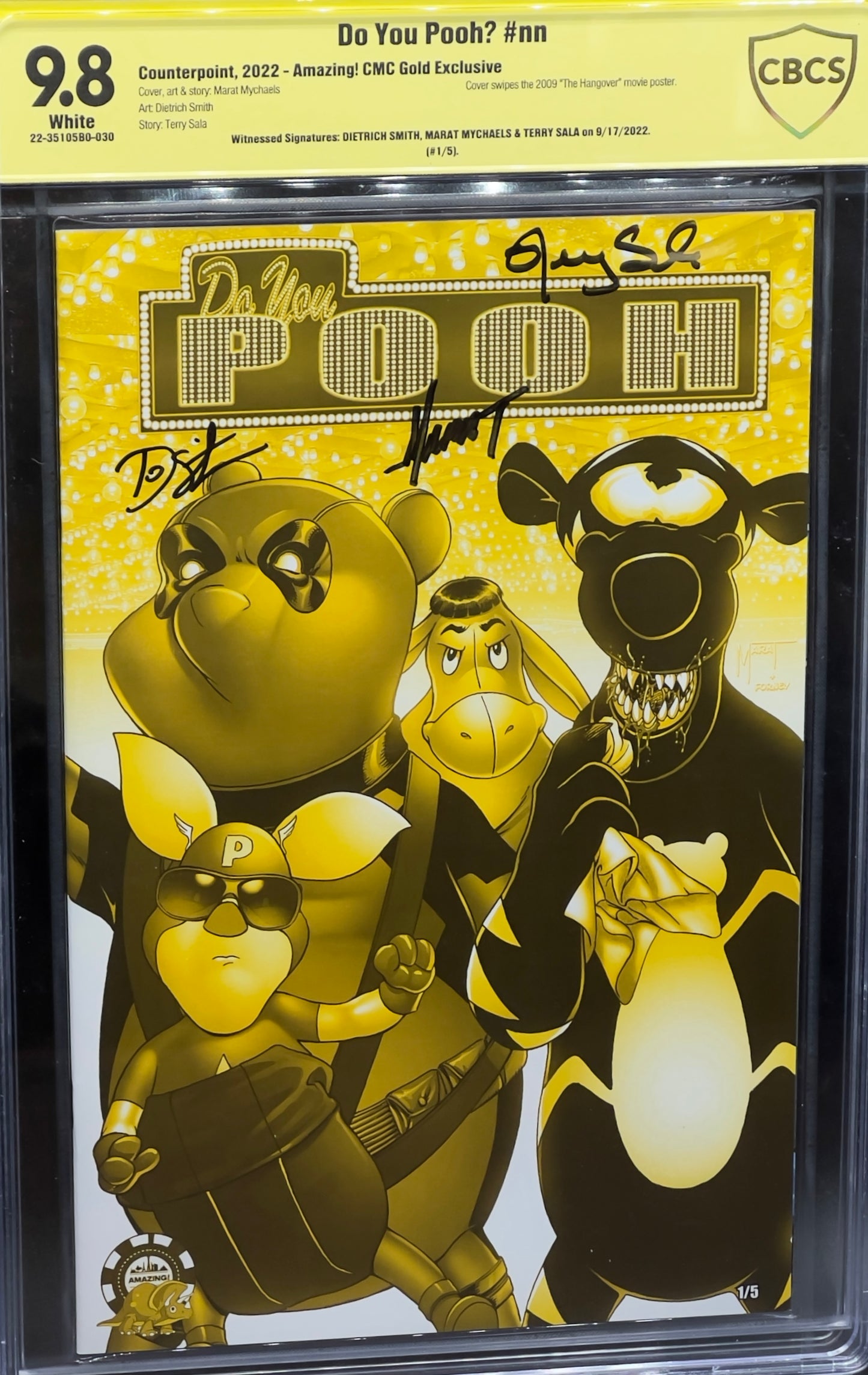 Do You Pooh? #nn Amazing! CMC Gold Exclusive CBCS 9.8 Yellow Label ~ Triple Signed!