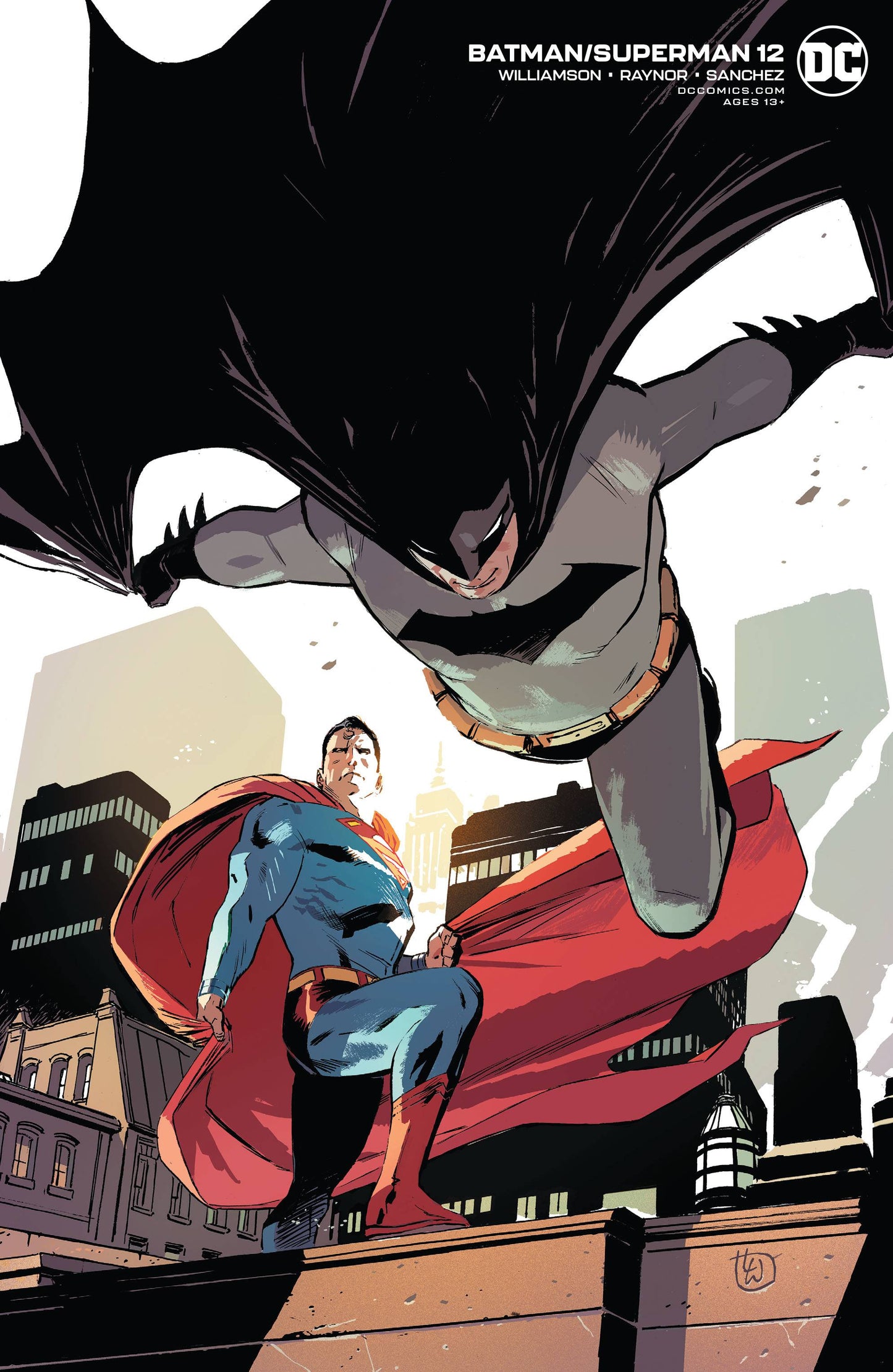 BATMAN SUPERMAN #12 CARD STOCK LEE WEEKS VAR