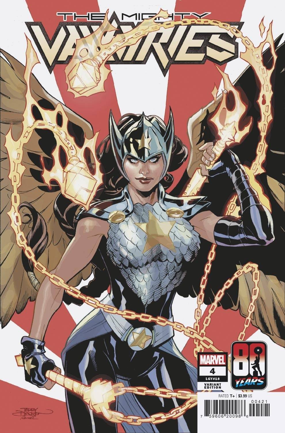 MIGHTY VALKYRIES #4 (OF 5) DODSON CAPTAIN AMERICA 80TH VAR