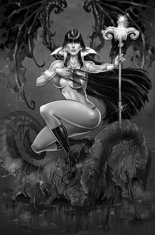 VAMPIRELLA #23 CVR Q 7 COPY FOC INCV WHITE B&W VIRGIN