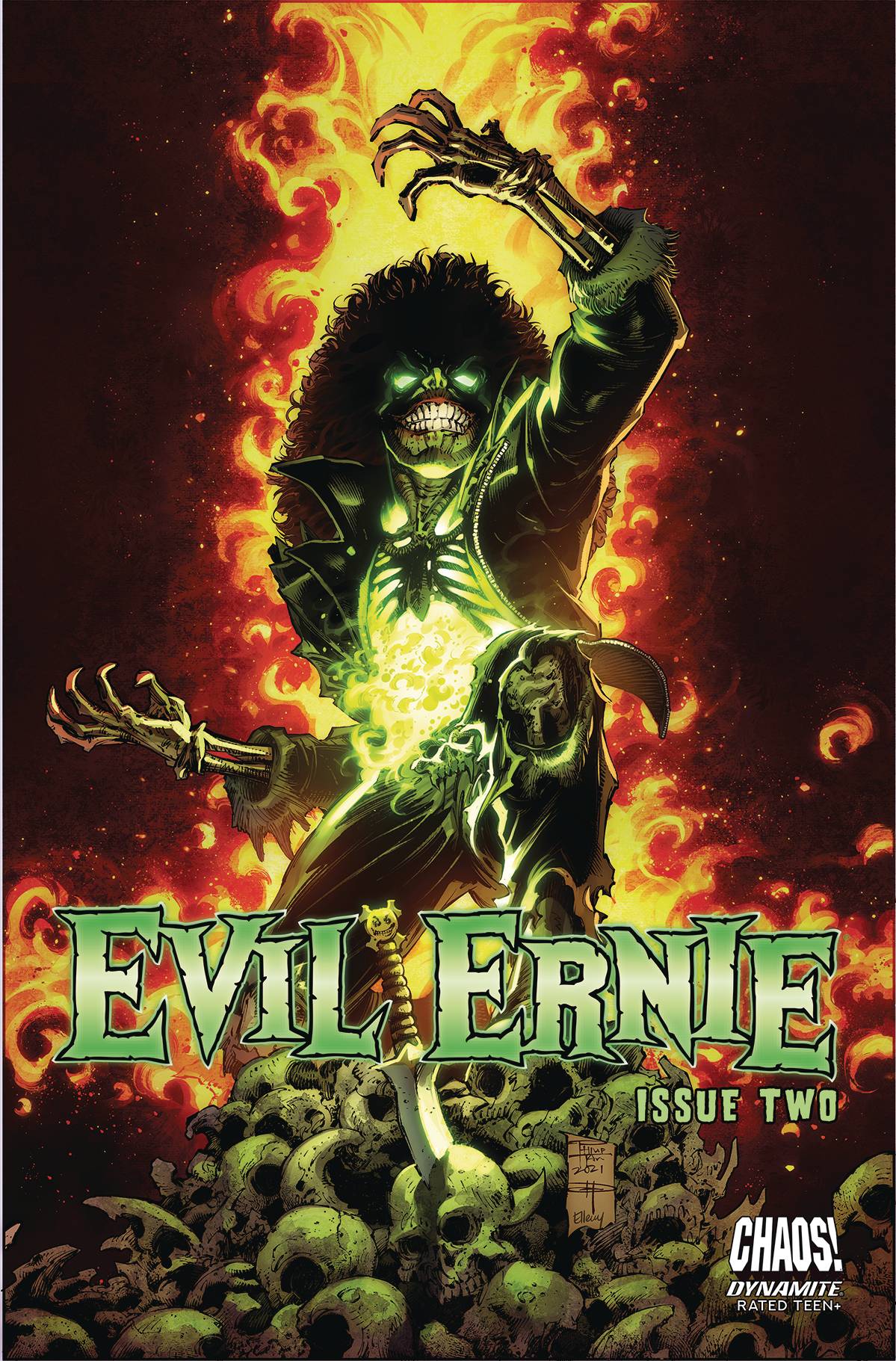 EVIL ERNIE #1 (2021) - GRADE NM - LIMITED 1/20 RETAILER INCENTIVE VARIANT  COVER!