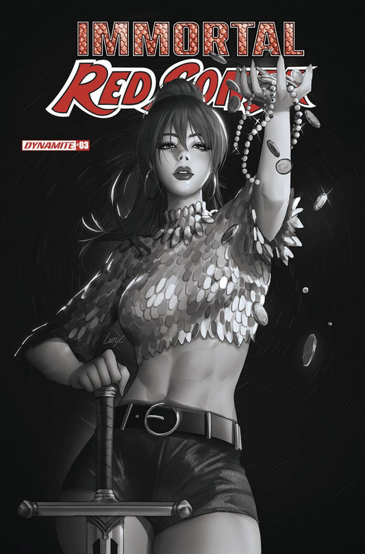 IMMORTAL RED SONJA #3 CVR F 10 COPY INCV LEIRIX B&W