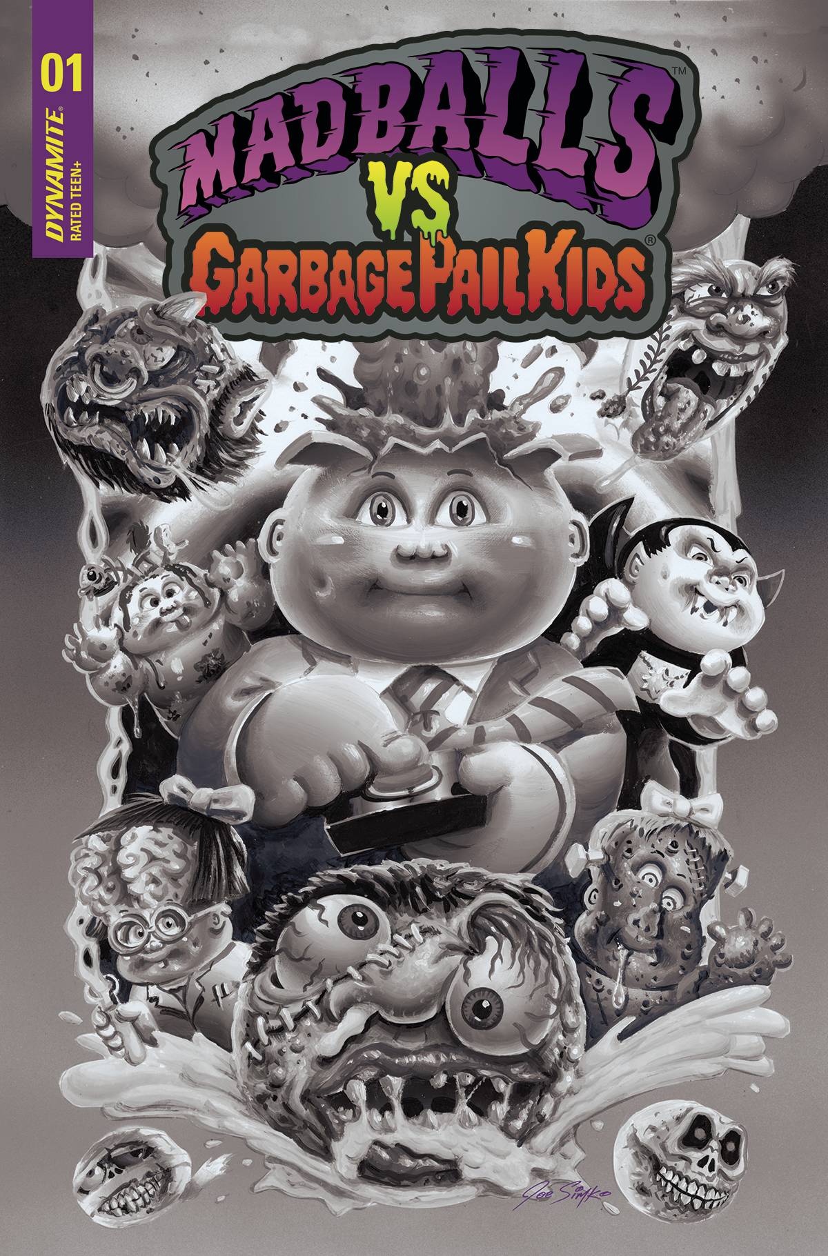 MADBALLS VS GARBAGE PAIL KIDS #1 CVR G 25 COPY INCV SIMKO B&