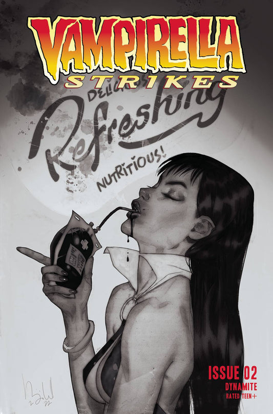 VAMPIRELLA STRIKES #2 CVR P 7 COPY FOC INCV CALDWELL B&W