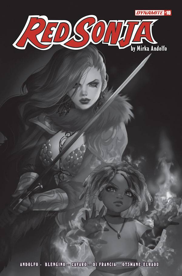 RED SONJA (2021) #10 CVR P 7 COPY FOC INCV LEIRIX B&W