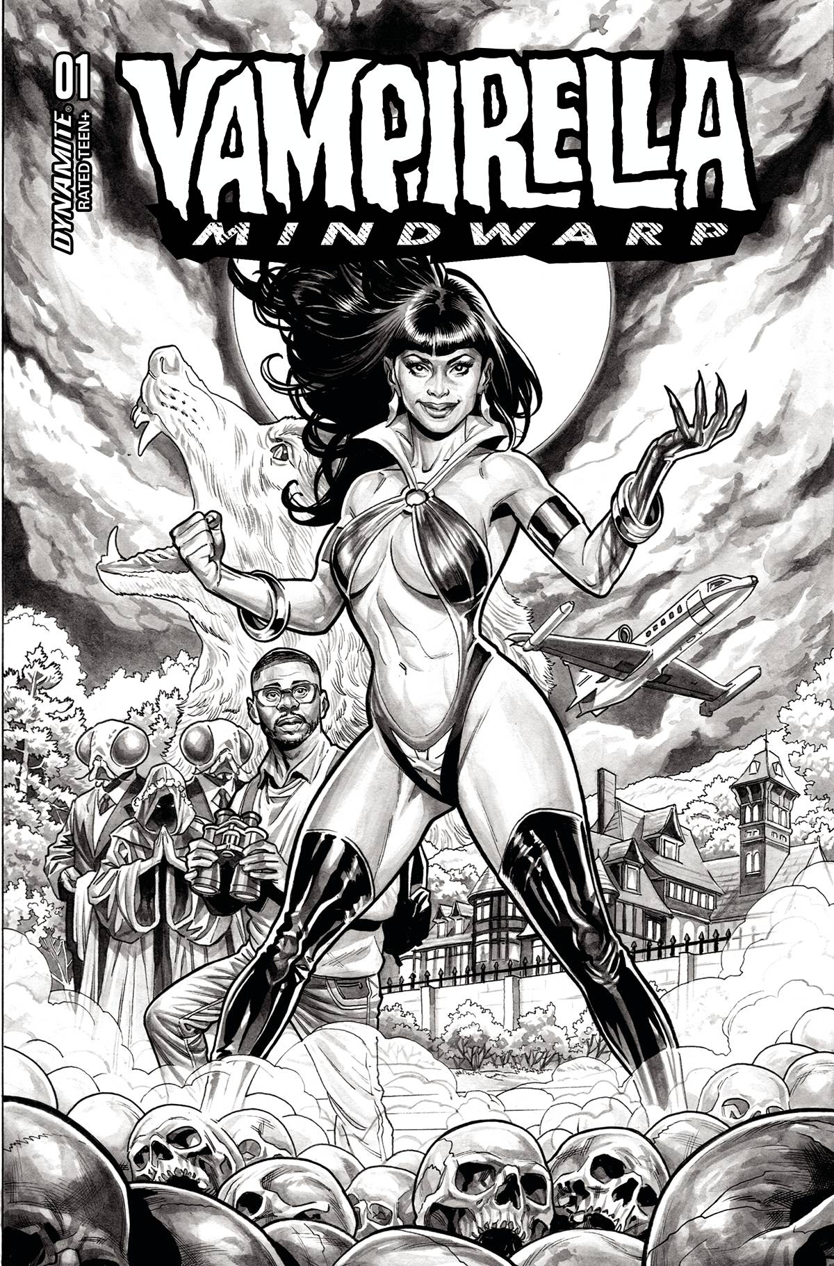 VAMPIRELLA MINDWARP #1 (OF 5) CVR H 20 COPY INCV DEWEY B&W