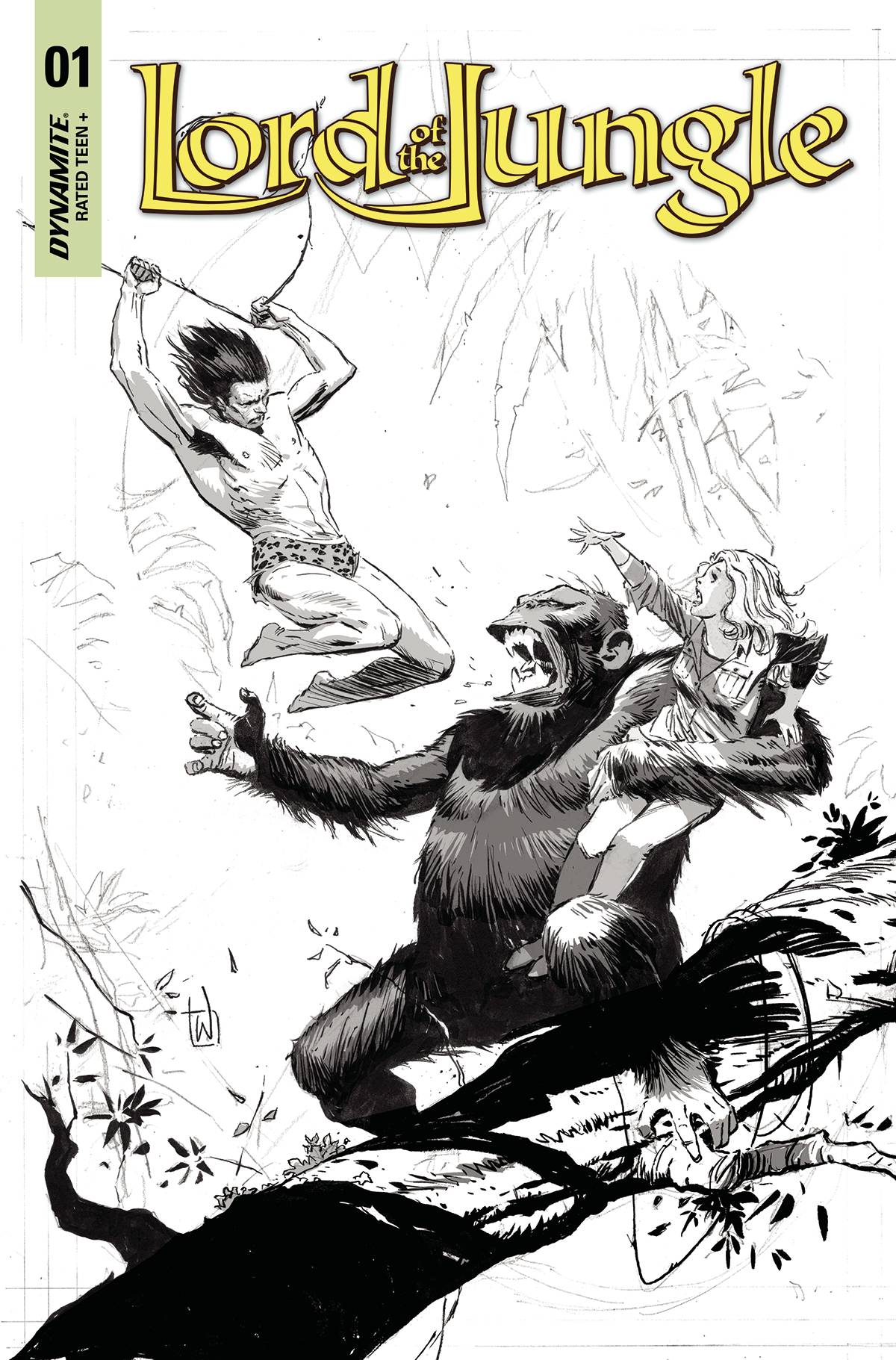 LORD OF THE JUNGLE #1 CVR H 15 COPY INCV WEEKS B&W