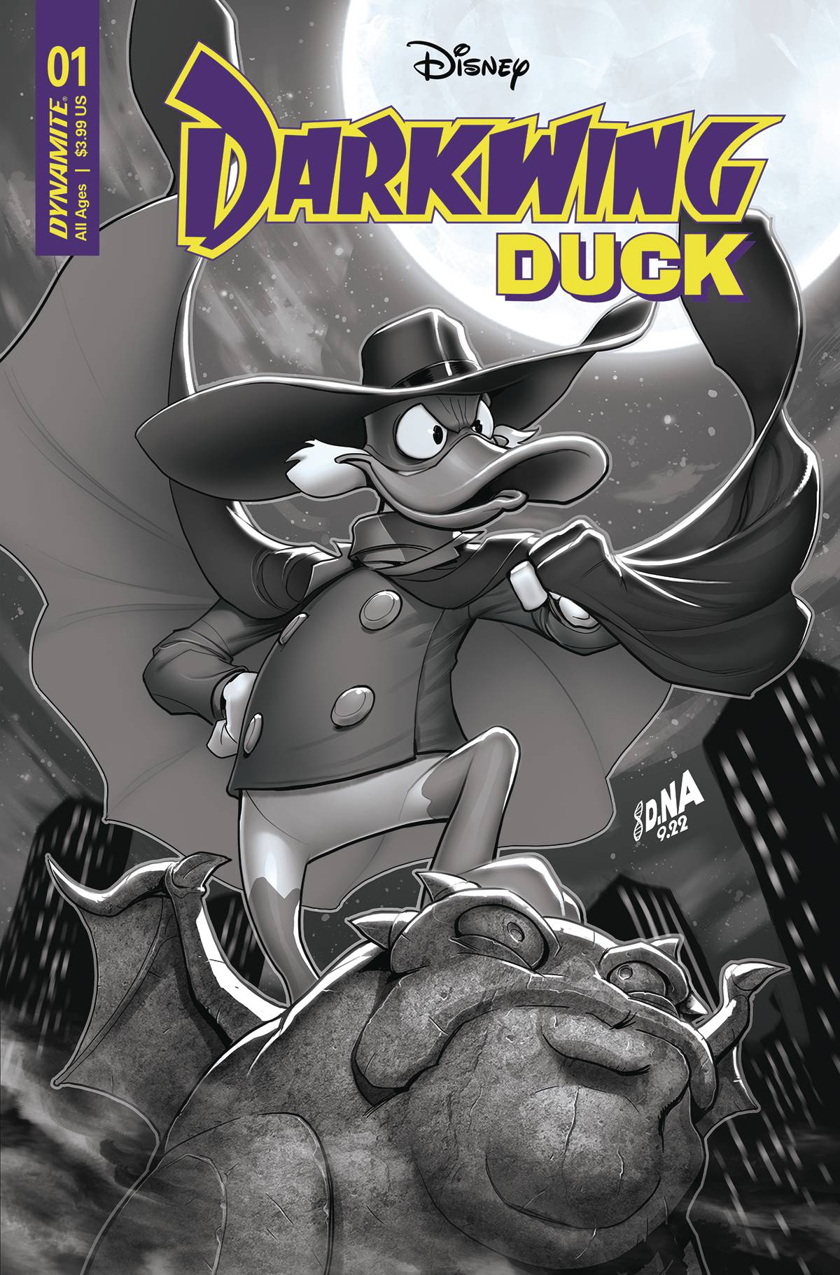 DARKWING DUCK #1 CVR I 15 COPY INCV NAKAYAMA B&W