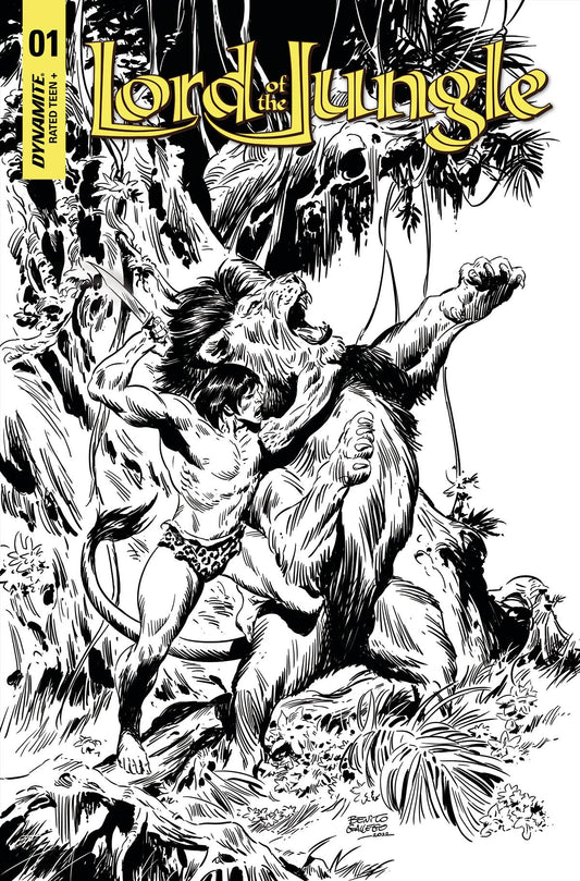 LORD OF THE JUNGLE #1 CVR S 7 COPY FOC GALLEGO B&W