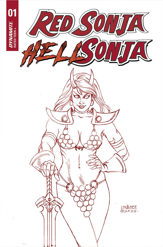 RED SONJA HELL SONJA #1 CVR V 10 COPY FOC INCV LINSNER FIERY