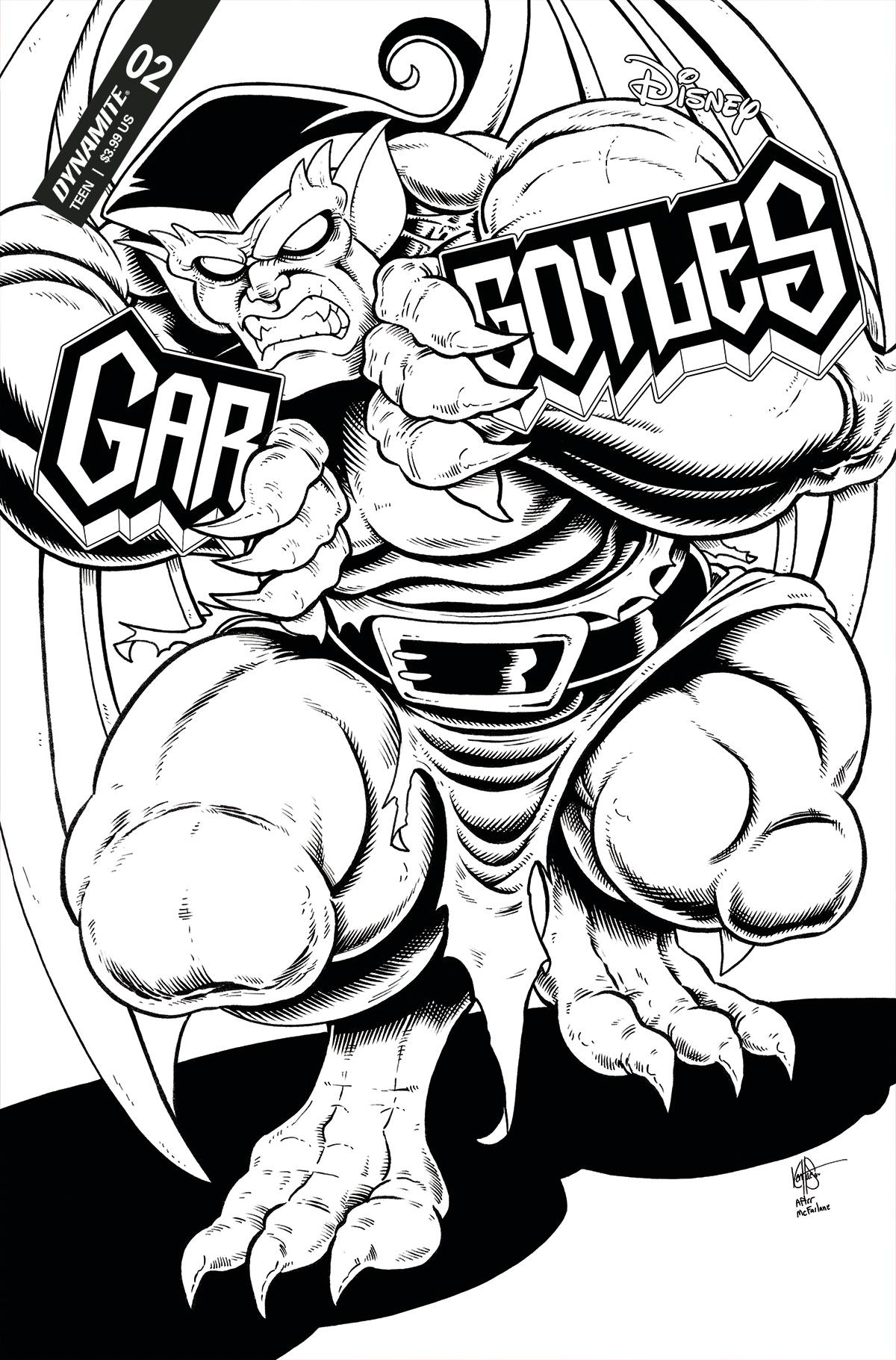 GARGOYLES #2 CVR V 7 COPY FOC INCV HAESER LINE ART