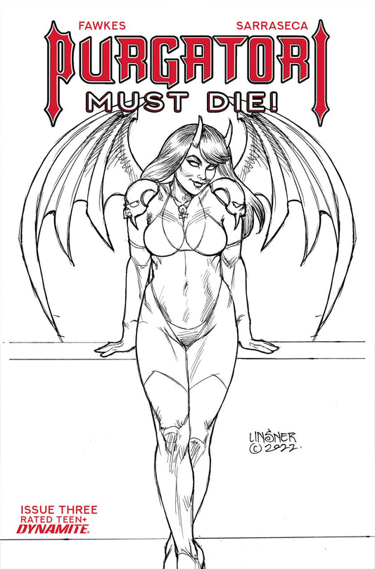 PURGATORI MUST DIE #3 CVR M 7 COPY FOC INCV LINSNER LINE ART