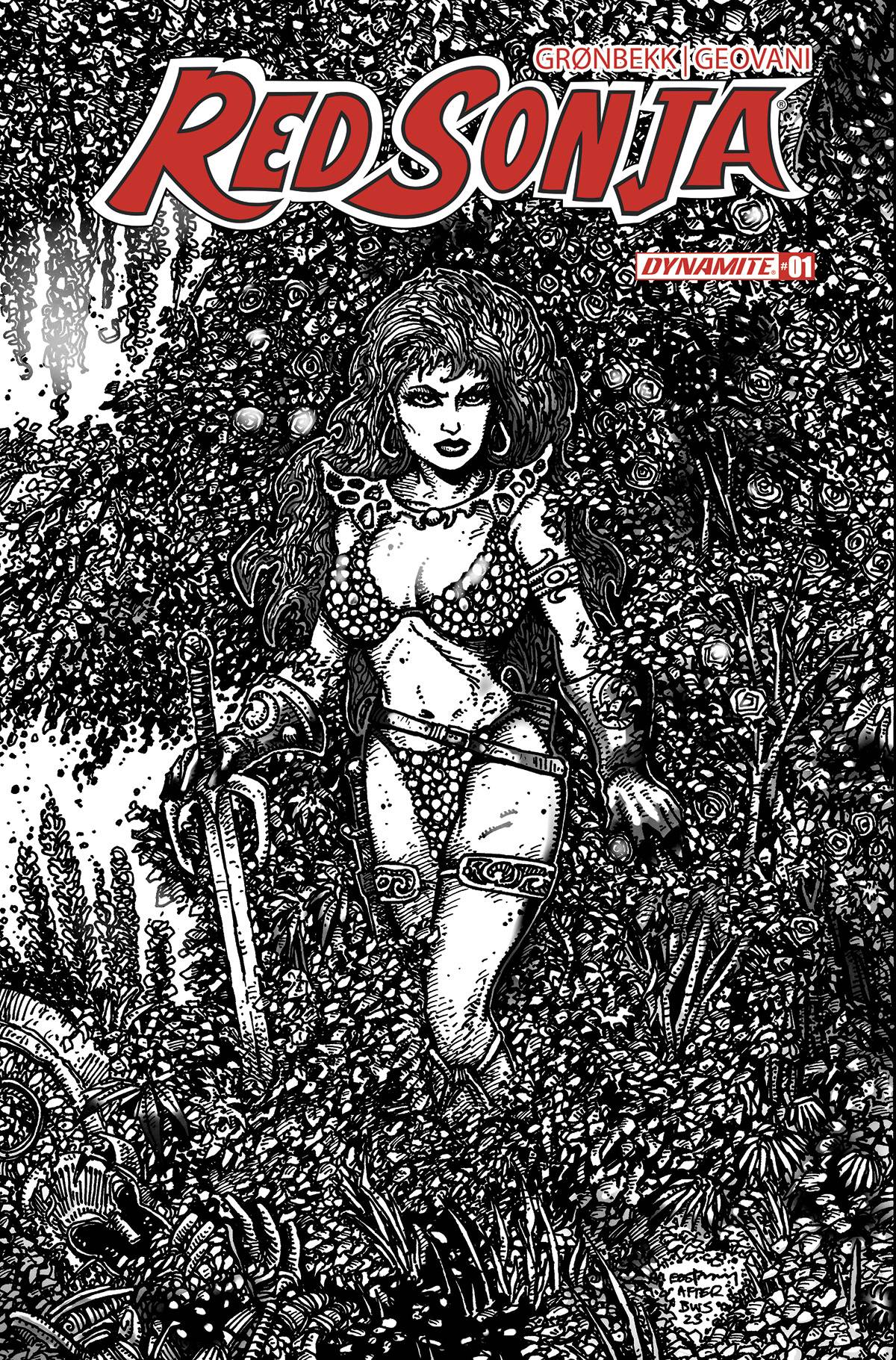 RED SONJA 2023 #1 CVR R 20 COPY EASTMAN LINE ART