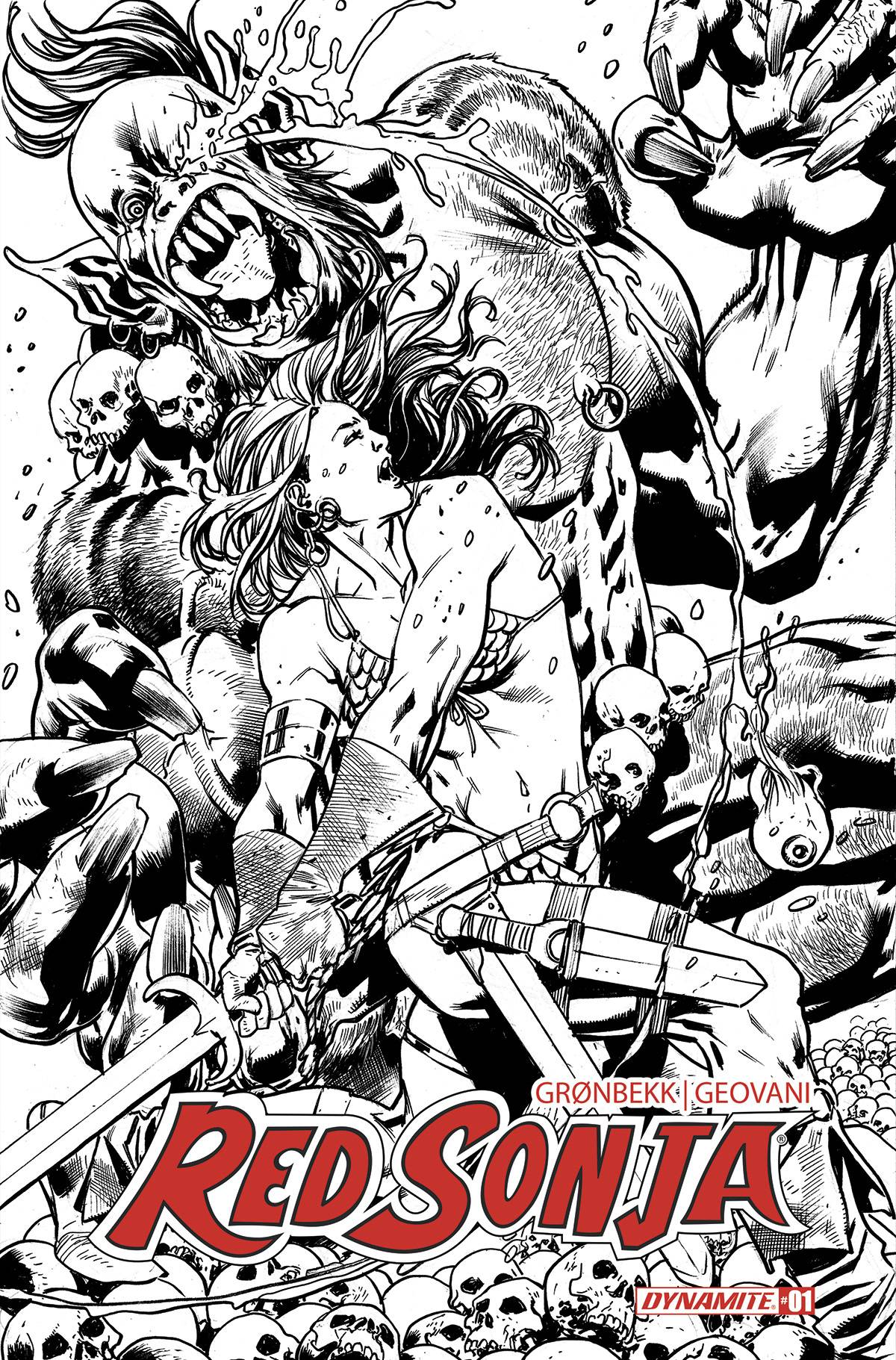 RED SONJA 2023 #1 CVR S 20 COPY HITCH LINE ART