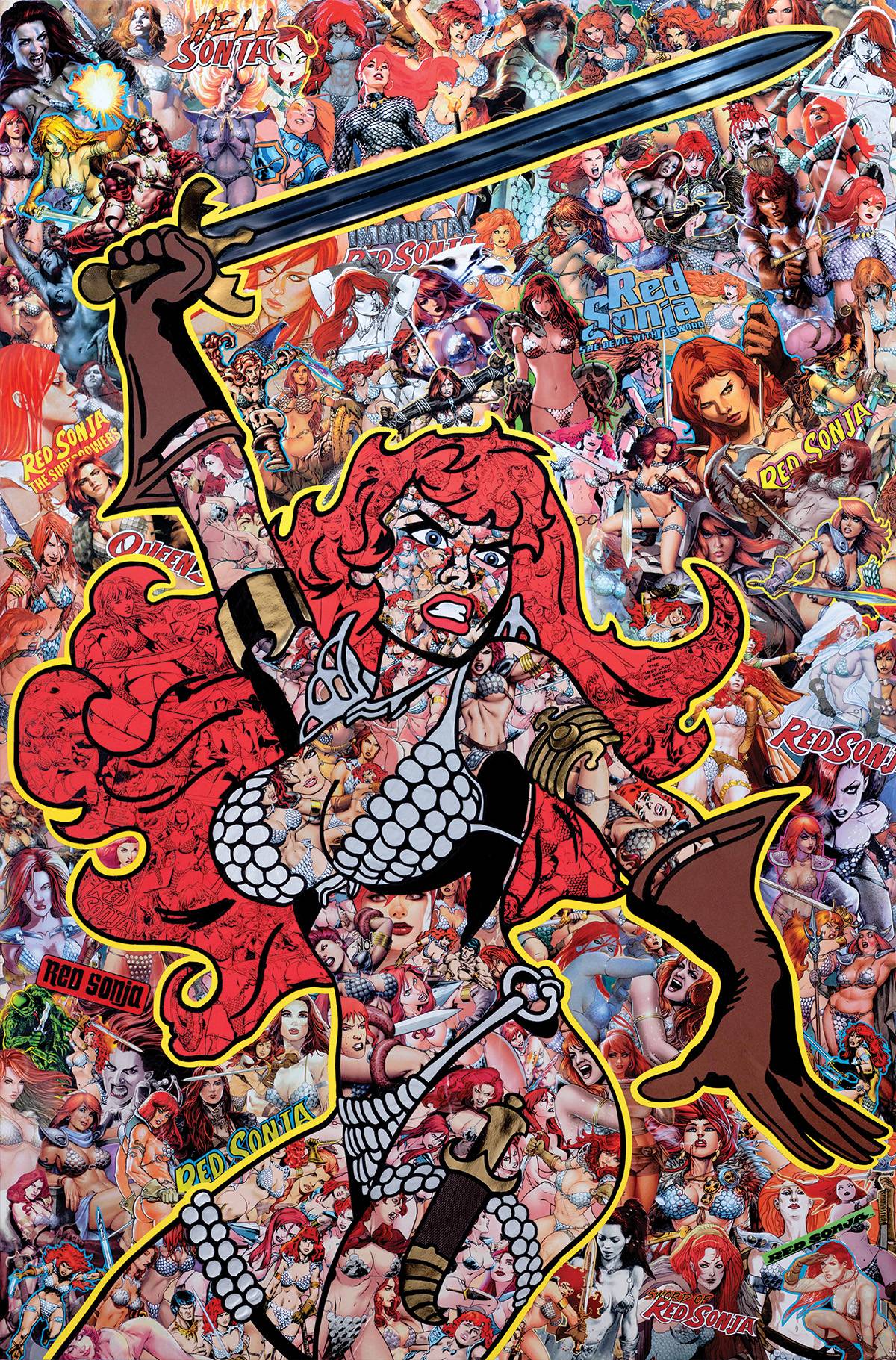 RED SONJA 2023 #1 CVR U 20 COPY COLLAGE VIRGIN