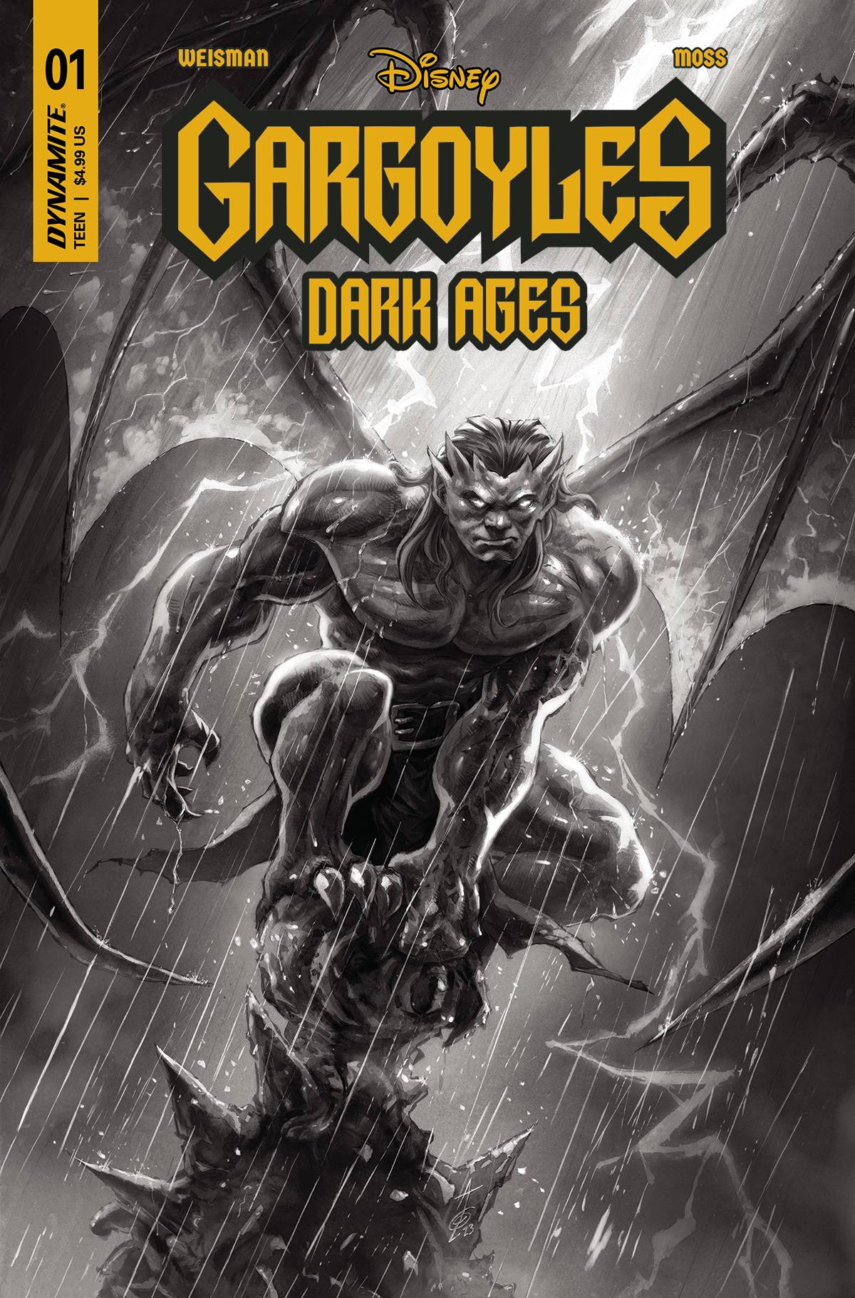 GARGOYLES DARK AGES #1 CVR M 15 COPY QUAH B&W