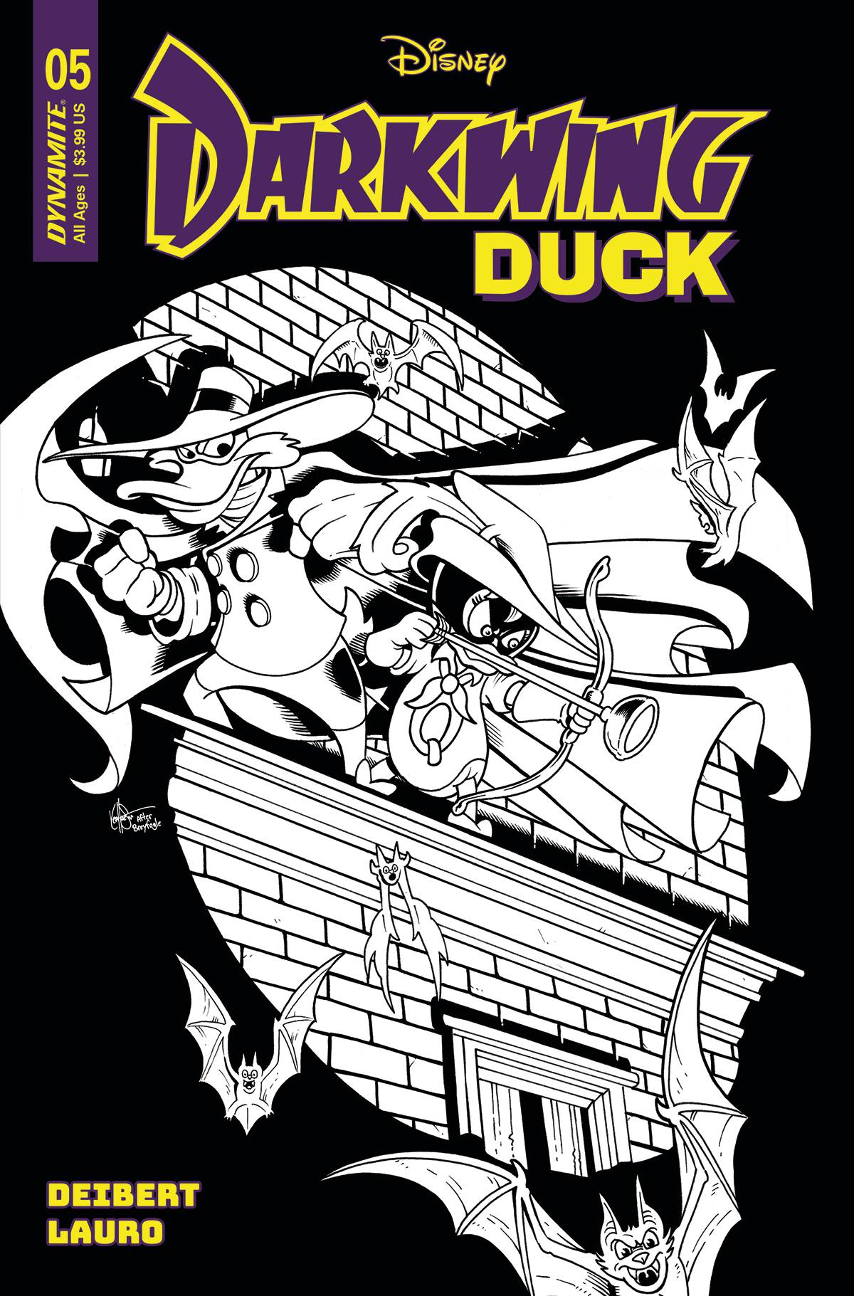 DARKWING DUCK #5 CVR S 7 COPY FOC INCV HAESER B&W