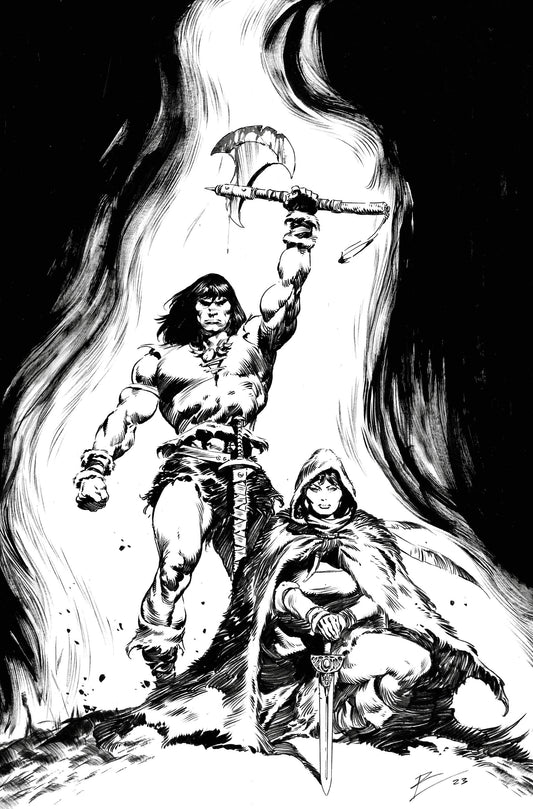 CONAN BARBARIAN #2 CVR G 10 COPY INCV TORRE B&W INKS VIRGIN