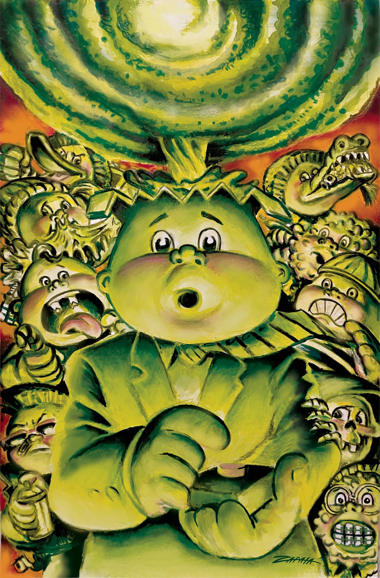 GARBAGE PAIL KIDS THROUGH TIME #1 CVR H 20 COPY INCV ZAPATA