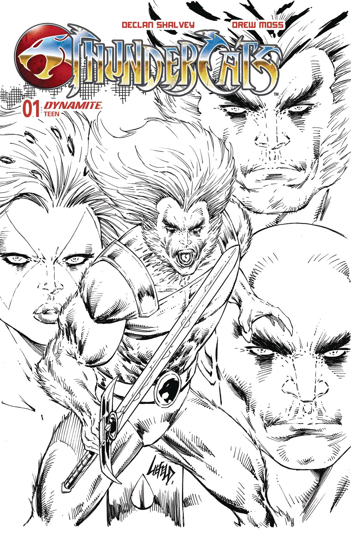 THUNDERCATS #1 CVR ZG 10 COPY FOC INCV LIEFELD B&W