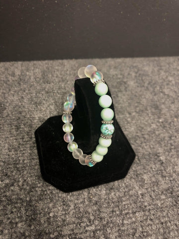 DAYNA'S DELICACIES  BEADED BRACELET-TEAL